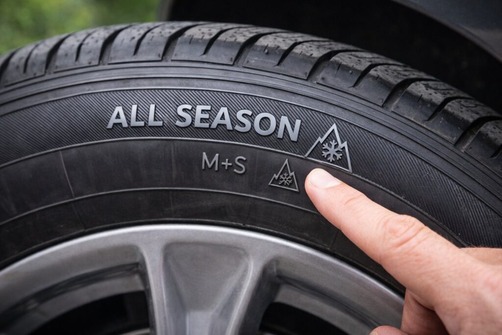 Comment reconnaître un pneu 4 saisons ?
